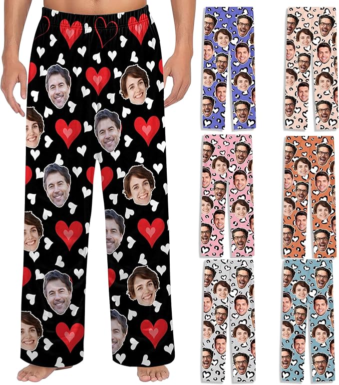 Personalized Pajamas with Faces for Men Women Custom Gifts For Pet Lover Family Cat Dog