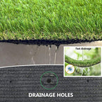 Artificial Grass Rug Outdoor Indoor 2FTX88FT Fake Grass Carpet Green Synthetic Grass Pet Turf Realistic Faux Grass Rug with Drain Holes for Garden Lawn Landscape Balcony Home Decor Patio