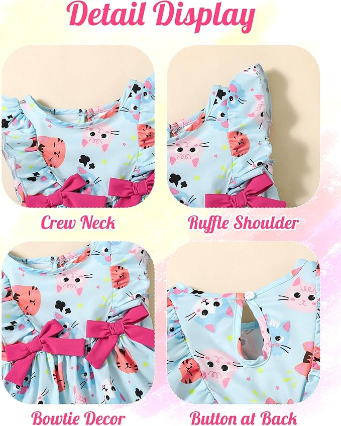 Mioglrie Baby Girl Dress Summer Girl Clothes Infant Outfits Newborn Ruffle Sleeveless Sundress Cute Dresses for Girls