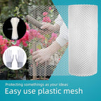 Pet & Garden Safeguard - 15.7IN x 49.2FT Roll - White Plastic Netting, Multi-Use Decorative Fence for Poultry, Dogs, Rabbits,Chicken and Snake Barrier