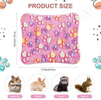 Tuanse 4 Pack Ultra Soft Dog Cat Bed Mat Small Animal Guinea Pig Bed with Cute Print Reversible Fleece Dog Crate Kennel Pad Cozy Washable Thickened Hamster Pet Beds Mat(13 x 10 Inches,Vivid Color)