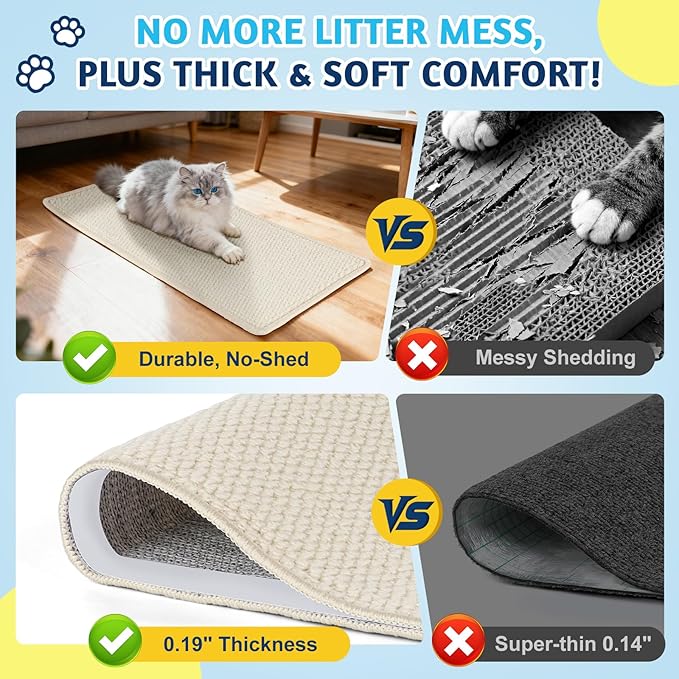 Door Protector from Cat Scratching 19.6" x 7.8" Cat Wall Corner Scratcher, Anti Scratch Door Frame Furniture Protector for Indoor Cats