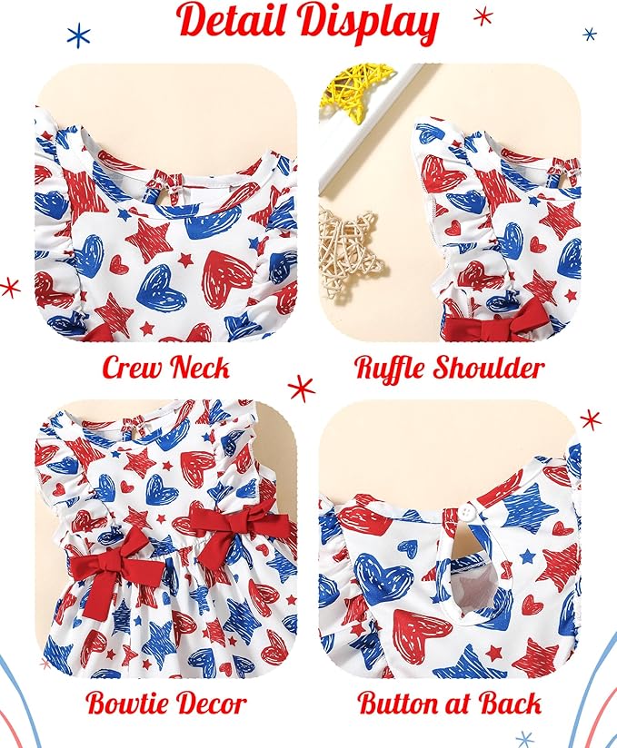 Mioglrie Baby Girl Dress Summer Girl Clothes Infant Outfits Newborn Ruffle Sleeveless Sundress Cute Dresses for Girls