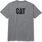 CAT Men's Trademark T-Shirts with Shape-Retention Rib Trim Spandex, Tagless Neck, and Cat Logo on Left Chest