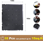 10 Packs Scat Mat for Cats, 13X16 inches Pet Deterrent Spikes, Indoor Outdoor Humane Cat Repellent Fence (Black)