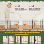 Yaheetech Expandable Dog Playpen, 16 Panel 24 inch Puppy Playpen with Door Indoor/Outdoor Pet Fence for Small Medium Dogs