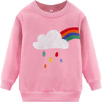 RETSUGO Toddler Baby Girls Sweatshirts Casual Pullover Crewneck Winter Long Sleeve Tops Shirts Clothes 3T-8T