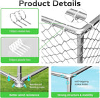 15'x15' Large Outdoor Dog Kennel, Heavy Duty Dog Enclosure with Roof, Weather Resistant Cover and Security Lock(183"x183")
