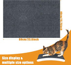cat Scratching mat Self-Adhesive, Trimmable Furniture Protector for Couch, Sofa, Wall & Cat Trees - Durable Scratch Pad with Nano Tape, DIY Climbing Carpet for Indoor Cats(Dark Grey, 23.6"x15.8")