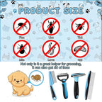 Patelai 4 Pieces Dematting Comb for Dogs Pets Grooming Tools for Dogs and Cats - Fine Tooth Comb, Deshedding Tool & Double-sided Tools Set Ideal for Long/short Hair, Knot Removal