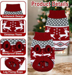 Cat Christmas Sweater Pet Winter Warm Coat Pajamas Reindeer Snowflake Knitwear Cat Sweater for Cats Kitty Puppy (Reindeer, XS)