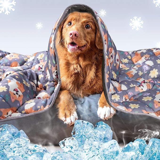 Leekalos Dog Cooling Mat - Summer Portable Pet Cooling Cushion & Blanket for Cats & Dogs