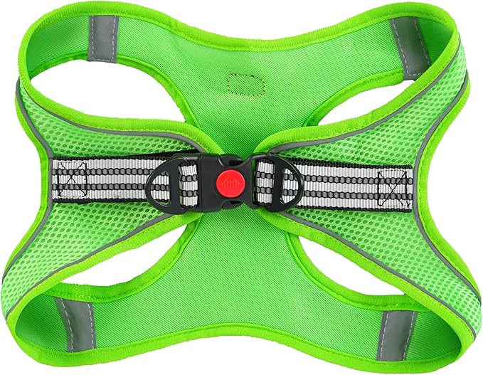 ROYPET Step-in Air Dog Harness, All Weather Mesh Step in Vest Harness for Small and Medidum Dogs and Cats, Adjustable Soft Padded Dog Vest with Easy Control Handle for Dogs Pets (Green, XL)