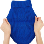 Stretchy Cat Sweater - 17 Colors & 6 Sizes | Snug Winter-Ready Knit for Boy/Girl Cats & Kittens(Dark Blue, X-Small)