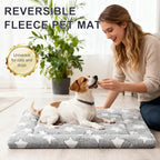 Dog Bed Mat, Reversible Crate Pads for Small/Medium/Large Dogs & Cats Sleeping, Portable & Soft, Dog Beds Crate Pad M(30"*20"*1.5")