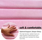 Dog Crate Pad, Ultra Soft & Anti-Slip Kennel Mat, Secure Fit for Metal Crates & Dog Cages, Washable Cozy Bed for Extra Small Dogs & Cats (Pink, XS(18"*12"*1.5"))