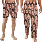 Custom Pajama Pants for Men, Personalized PJ Pants with Photos, Custom Mens Pajama Shorts, Gifts for Dad Husband