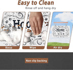 Home is Where My Dog is Dog Food Mat for Floors,Absorbent Quick-Dry Pet Feeding Mat,Cat Dog Bowl Mats for Food and Water,Non-Slip Pet Accessories Supplies 12"x20"