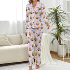 D-Story Personalized Pajamas with 1-8 Faces for Women Men, Custom Christmas Pjs, Pajamas Gifts For Family,Cat Mom,Dog Mom