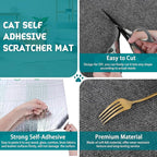 Climbing Cat Scratcher Mat Trimmable Cat Scratching Post Carpet 39.3’’x15.8’’ Self Adhesive Carpet Mat Pad Replacement for Cat Tree Shelves Post Couch Wall Furniture Steps DIY Protector (Dark Gray)