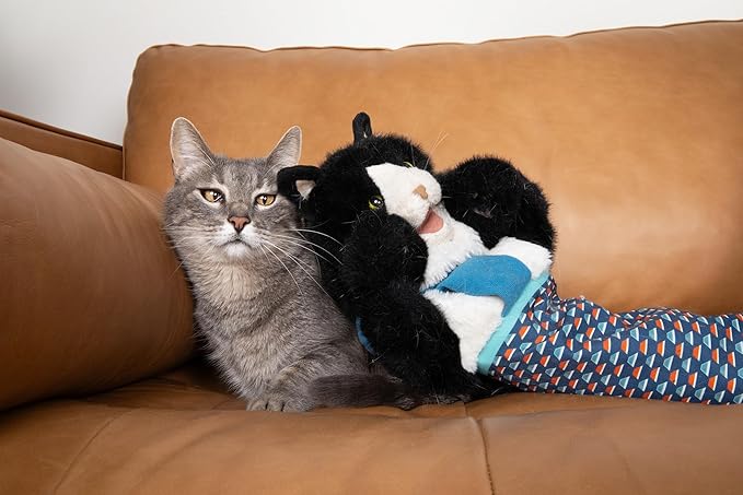 Cat Wrestling Glove Puppet Toy – Interactive Hand Mitt with Durable Protective Sleeve and Catnip - Play & Enrichment
