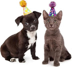 6pcs/Pack Mini Dog Party Hats for Small XS Cat Puppy Doggie Kitten Rabbit Stuffed Animals Birthday Holiday Party Grooming Accessories