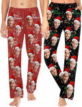 MyPupSocks Customized Face Pajamas Pants Sleep Bottoms for Men Women XS-2XL