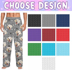 Custom Couple Pajama Pants Sock with Funny Face, Personalized PJ Anniversary Birthday Women Men Pants