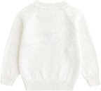 Simplee kids Baby Girl Knit Sweater with Bear in The Pocket Toddler Pullover Sweater Cute Fall Winter Clothes