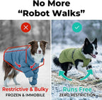 Dog Winter Coat, Warm Puffer Jacket with Fur-Safe Buckle & Leash Hole for Cold Weather, Water-Repellent Snow Vest, Breathable Thermal Apparel for Hiking & Active Dogs (Green, Small)