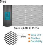 Pet & Garden Safeguard - 15.7IN x 49.2FT Roll - Black Plastic Netting, Multi-Use Decorative Fence for Poultry, Dogs, Rabbits,Chicken and Snake Barrier