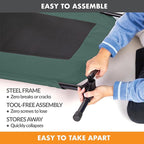 K&H Pet Products Original Pet Cot Elevated Dog Bed Green/Black Mesh Medium 32 X 25 X 7 Inches