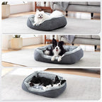 SIWA MARY Dog Beds for Small Medium Large Dogs & Cats. Washable Pet Bed, Orthopedic Dog Sofa Bed, Soft Calming Sleeping Warming Puppy Bed (Star-Grey, Small-(20’’x 19’’x 6’’))