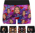 M YESCUSTOM Custom Faces Funny Short Briefs Gift for Husband Underwear