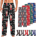 Custom Couple Pajama Pants Sock with Funny Face, Personalized PJ Anniversary Birthday Women Men Pants