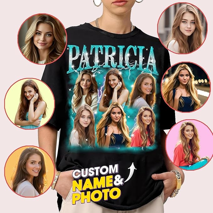 NAZENTI Custom Valentine Shirt Gifts for Boyfriend, Customized Bootleg Rap Tee