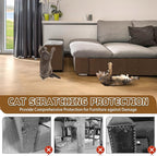 Climbing Cat Scratcher Mat Trimmable Cat Scratching Post Carpet 78.7’’x15.8’’ Self Adhesive Carpet Mat Pad Replacement for Cat Tree Shelves Post Couch Wall Furniture Steps DIY Protector (Brown)