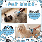 Patelai 4 Pieces Dematting Comb for Dogs Pets Grooming Tools for Dogs and Cats - Fine Tooth Comb, Deshedding Tool & Double-sided Tools Set Ideal for Long/short Hair, Knot Removal