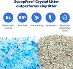 PetSafe ScoopFree Disposable Crystal Cat Litter Tray - Easy Cleaning Box - Refill Tray for Automatic Litter Box - Fresh Scent - 4.3 lb Bags - 6 Pack