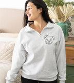 Chillever Personalized Embroidery Sweatshirt With Dog Photo for Women, Custom Dog Mom Sweatshirt, Dogs Mom Gifts