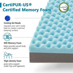 Cooling Dog Beds for Large Dogs, Memory Foam Pet Bed with Waterproof Liner and Cooling Gel Mattress, Comfy Dog Crate Mat Fits up to 60 lbs Pets