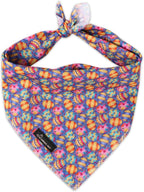 ARING PET Easter Dog Bandanas, Cute Purple Colorful Eggs Pet Bandana Scarf Triangle Bibs for Puppy Small Medium Large Boy Girl Dogs Cats-L