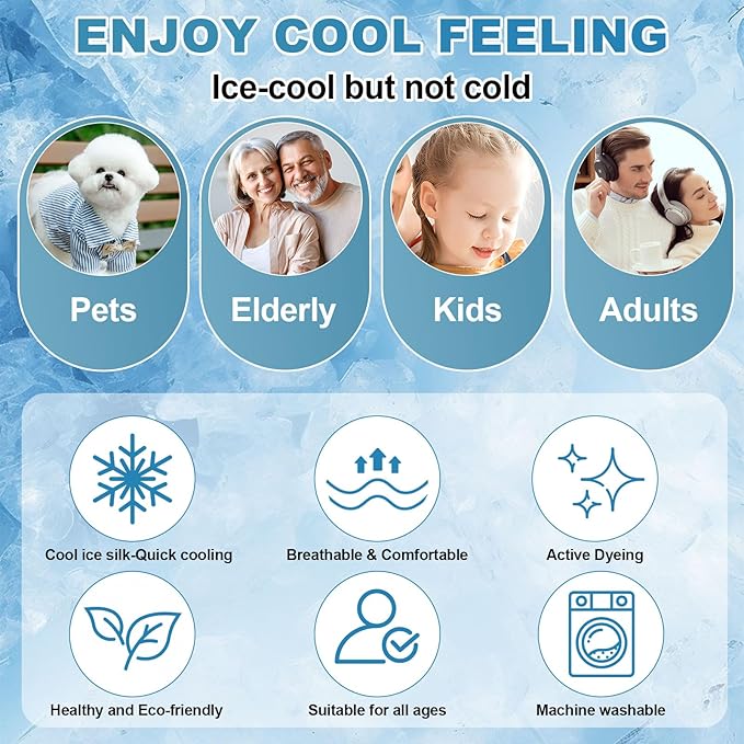 OTOB Cooling Dog Couch Cover Ice Silk Fiber, Washable & Non Slip Sofa Slipcovers Pet Mat, Soft Dog Bed Couch Cover Cooling Mat, Durable Pet Friendly Furniture Protector Covers(Blue, 43"*82")