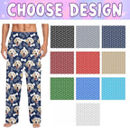 Custom Couple Pajama Pants Sock with Funny Face, Personalized PJ Anniversary Birthday Women Men Pants