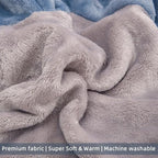 FabriCastle Dog Hoodie Sweater for Small Dogs Boy and Girl, Dog Clothes S XS XXS Puppy Sweatshirt, Pet Outfit, Cat Clothing Super Soft Warm Snap On Closure (Lightgrey-Blue, X-Small)