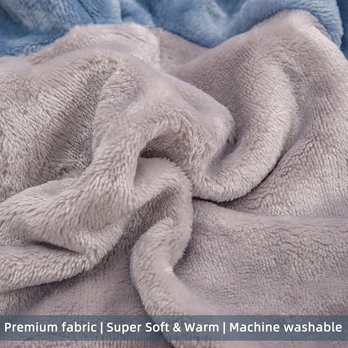 FabriCastle Dog Hoodie Sweater for Small Dogs Boy and Girl, Dog Clothes S XS XXS Puppy Sweatshirt, Pet Outfit, Cat Clothing Super Soft Warm Snap On Closure (Lightgrey-Blue, X-Small)