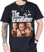 Custom Dad Shirt Personalized Picture T-Shirt for Men for New Dad Daddy Gift for Grandpa