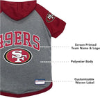 Pets First NFL San Francisco 49ers Hoodie for Dogs & Cats. | NFL Football Licensed Dog Hoody Tee Shirt, Small| Sports Hoody T-Shirt for Pets | Licensed Sporty Dog Shirt