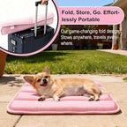 Dog Crate Pad, Ultra Soft & Anti-Slip Kennel Mat, Secure Fit for Metal Crates & Dog Cages, Washable Cozy Bed for Small Medium Large Dogs (Pink, S(23"*14"*1.5"))