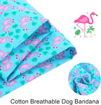 ARING PET Summer Dog Bandanas, Turquoise Flamingo Kerchief Triangle Bibs Scarf for Puppy Small Medium Large Boy Girl Dogs Cats-S
